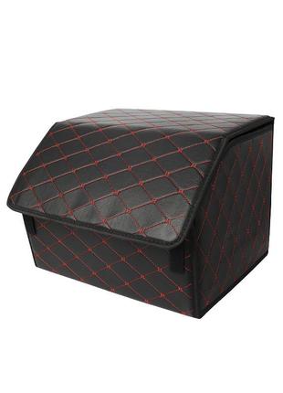 Автомобильный органайзер zwx-002 black-red компактный вместительный два отдела для хранения на липучке