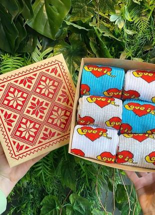 Бокс жіночих подарункових шкарпеток 36-41 на 6 пар|швидка доставка|