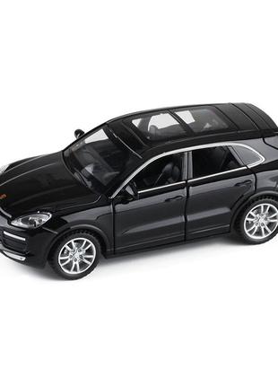 Модель автомобиля porsche cayenne. металлическая машинка, инерционная машинка порш кайен черный 1:32|швидка 2