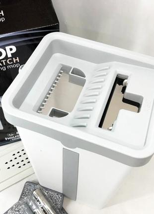 Швабра большая с ведром комплект scratch cleaning easy mop с автоматическим отжимом и...