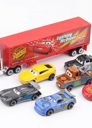 Набор из 7 машинок. машинки из м/ф cars. lightning mcqueen. машинка молния маккуин. машинки тачки|швидка