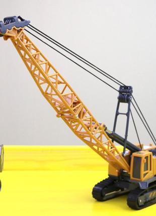 Игрушка гусеничный кран в масштабе 1:55. желтый кран.|швидка доставка|