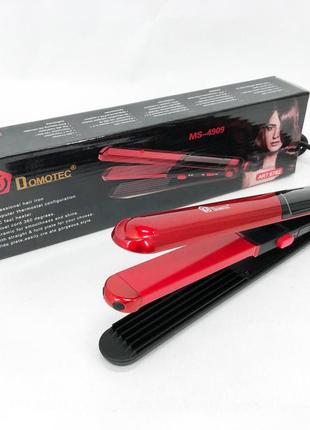 Плойка гофре 2 в 1 domotec ms-4909, черно-красный, стайлер для завивки, стайлер для укладки|швидка доставка|
