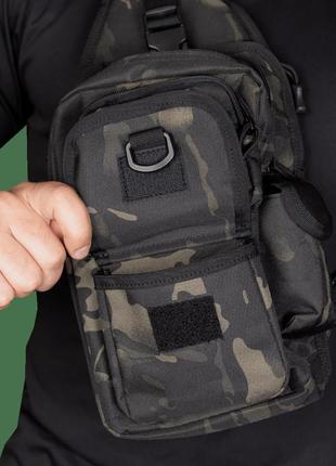 Camotec сумка gunner sling 2.0 multicam black (чорний мультикам)