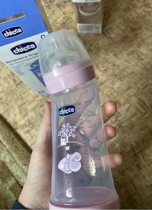 Нова пляшечка chicco 250 мл новая бутылочка 0+ месяца