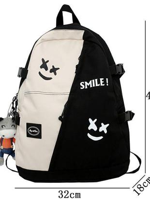 Шкільний рюкзак для хлопчика чи дівчинки "smile", водонепроникний модний молодіжний рюкзак в школу для підлітків