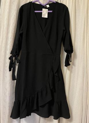 Платье Черное с баской h&amp;m5 фото