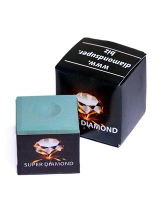 Мел для кия super diamond зеленый 1шт, нанодисперсный