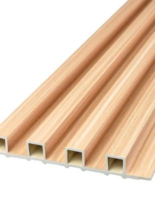 Декоративная стеновая рейка wpc для внутренней отделки имитация древесины влагостойкая и долговечная gl-55