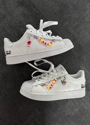 Женские кроссовки адидас суперстар белые премиум / adidas superstar
« good vibes » premium7 фото
