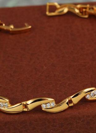 Браслет медичне золото xuping jewelry 17.5 см золотистий