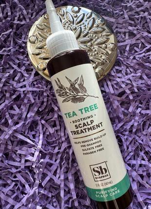 Успокаивающее средство для кожи головы с маслом чайного дерева soapbox tea tree soothing scalp treatment. америка