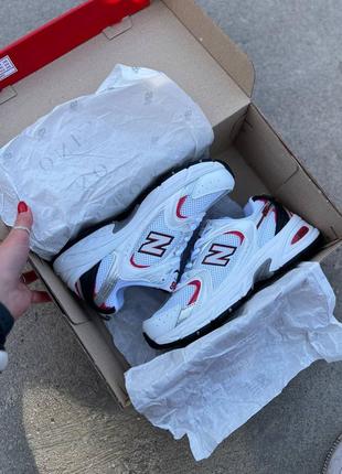 Кросівки new balance 530 retro white silver red білі жіночі / чоловічі