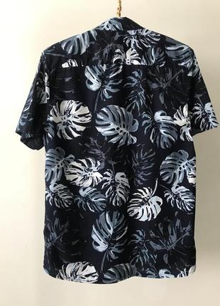Шикарна гавайська сорочка primark синього кольору, розмір m - l3 фото