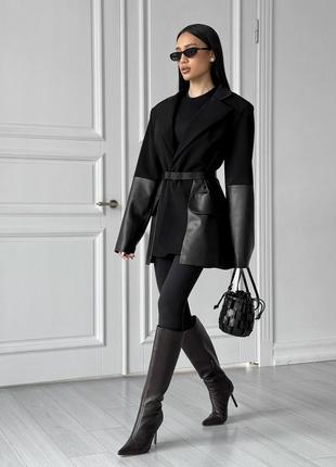Піджак jadone fashion монро m-l чорний2 фото