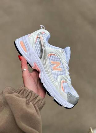 Кроссовки new balance 530 retro white silver pink белые женские / мужские