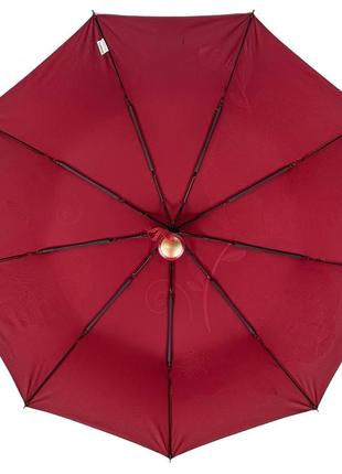 Женский складной зонт полуавтомат toprain бордовый cl0013724