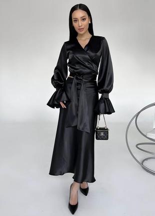Стильний костюм jadone fashion ліліан xs чорний