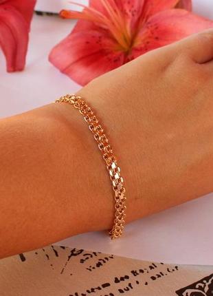 Браслет xuping jewelry бисмарк  23 см 5 мм золотистый
