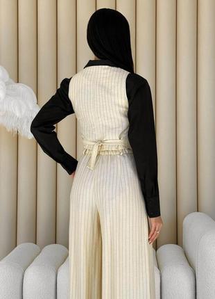 Стильный костюм jadone fashion кастел xl бежевый2 фото