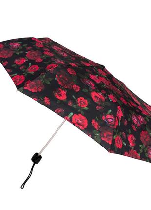 Женский складной зонт механический 96 см fulton красный (2000002486336)6 фото