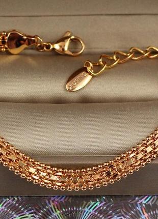 Браслет медичне золото xuping jewelry 17 см 6 мм золотистий