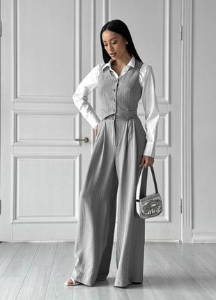 Стильный костюм jadone fashion кастел l серый