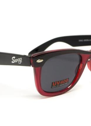 Очки защитные открытые swag hipster-4 red (gray) серые