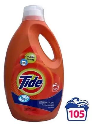 Гель концентрат для прання tide color white 5,7 л 105 стирок тайд ц кольорова, біла, світла, чорна, темна