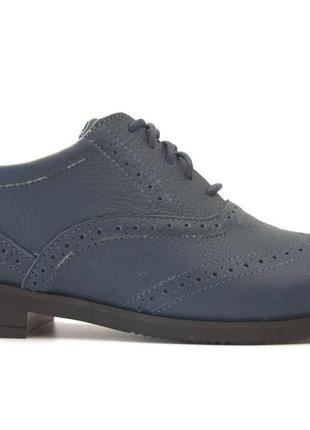 Сині туфлі лазурні шкіряні броги чоловіче взуття великих розмірів rosso avangard bs felicete blue azure3 фото