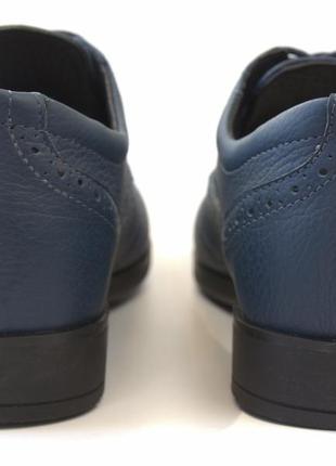 Сині туфлі лазурні шкіряні броги чоловіче взуття великих розмірів rosso avangard bs felicete blue azure4 фото
