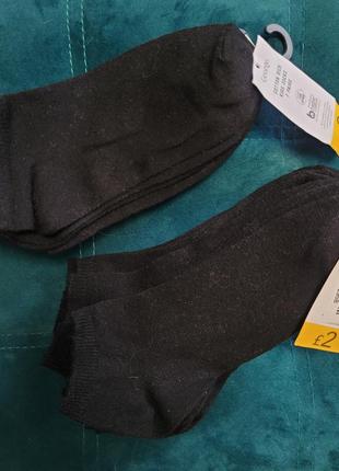 Короткі чорні шкарпетки 37-40 george