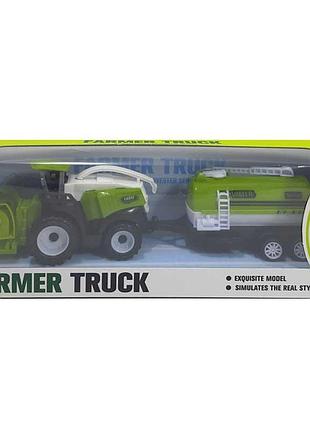 Комбайн з причіпом інерційний в коробці 9975-7b р.26*6,5*8,8см 9975-7b