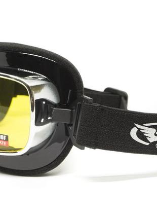 Очки защитные с уплотнителем global vision retro joe (yellow) желтые6 фото
