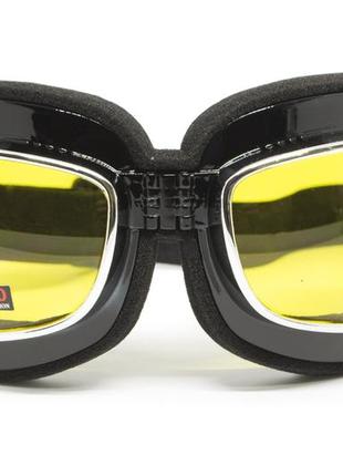 Очки защитные с уплотнителем global vision retro joe (yellow) желтые5 фото