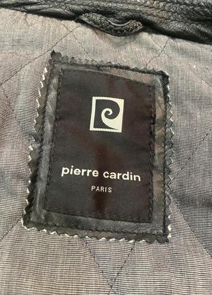 Классная утепленная кожана куртка pierre cardin5 фото