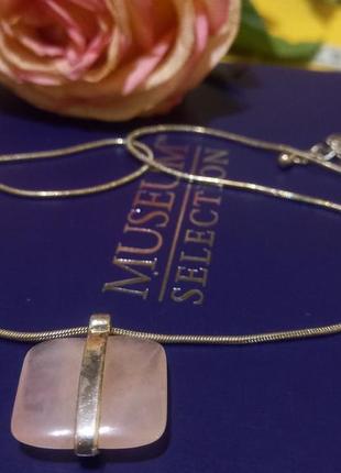 Винтажное, брендовое колье с розовым кварцем. m&amp;s. англия