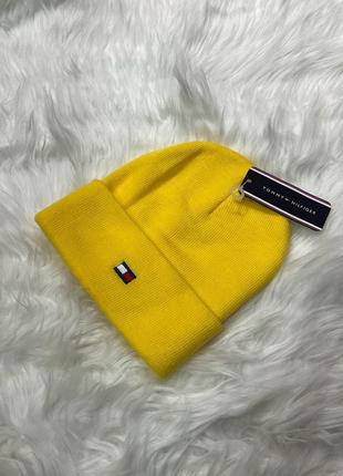 Шапка коричневая/желтая Tommy hilfiger /спортивная лотапа / (человечья, женская, унисекс)