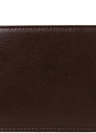Мужской кожаный кошелек  9,5х8х1 см karya коричневый (2000001966242)3 фото