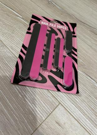 Набір пилочок для манікюру, пилочка рожева для нігтів, набір для манікюру новий