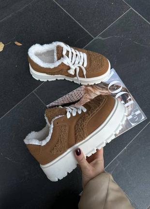 Утепленные кроссовки кемэл мех зима