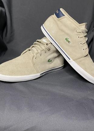 Lacoste ampthill шкіряні чоловічі кеди високі