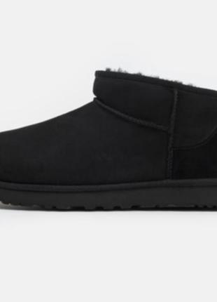 Угги женские черные мини ugg classic ultra mini black