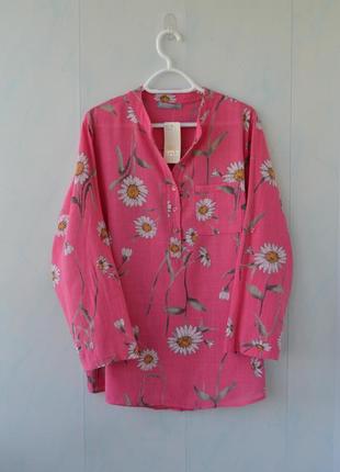 Блуза бохо в ромашках  colorine, хлопок, италия2 фото