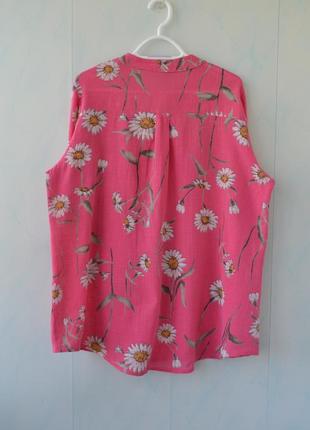 Блуза бохо в ромашках  colorine, хлопок, италия3 фото