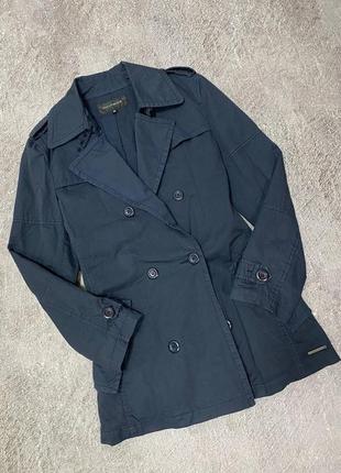 Тренч синий плащ