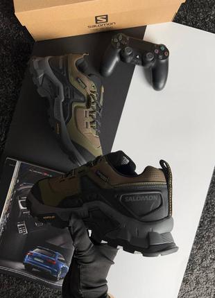 Мужские кроссовки salomon quest m elementstarx khaki black grey7 фото