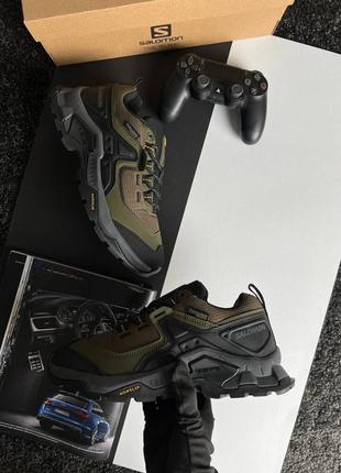Мужские кроссовки salomon quest m elementstarx khaki black grey4 фото