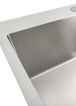 Кухонная мойка platinum handmade 60*50 (600x500x230 мм) hsb нержавейка5 фото
