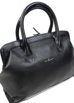 Женская кожаная сумка 34х23х13 см dor. flinger черный (2000002819974)
